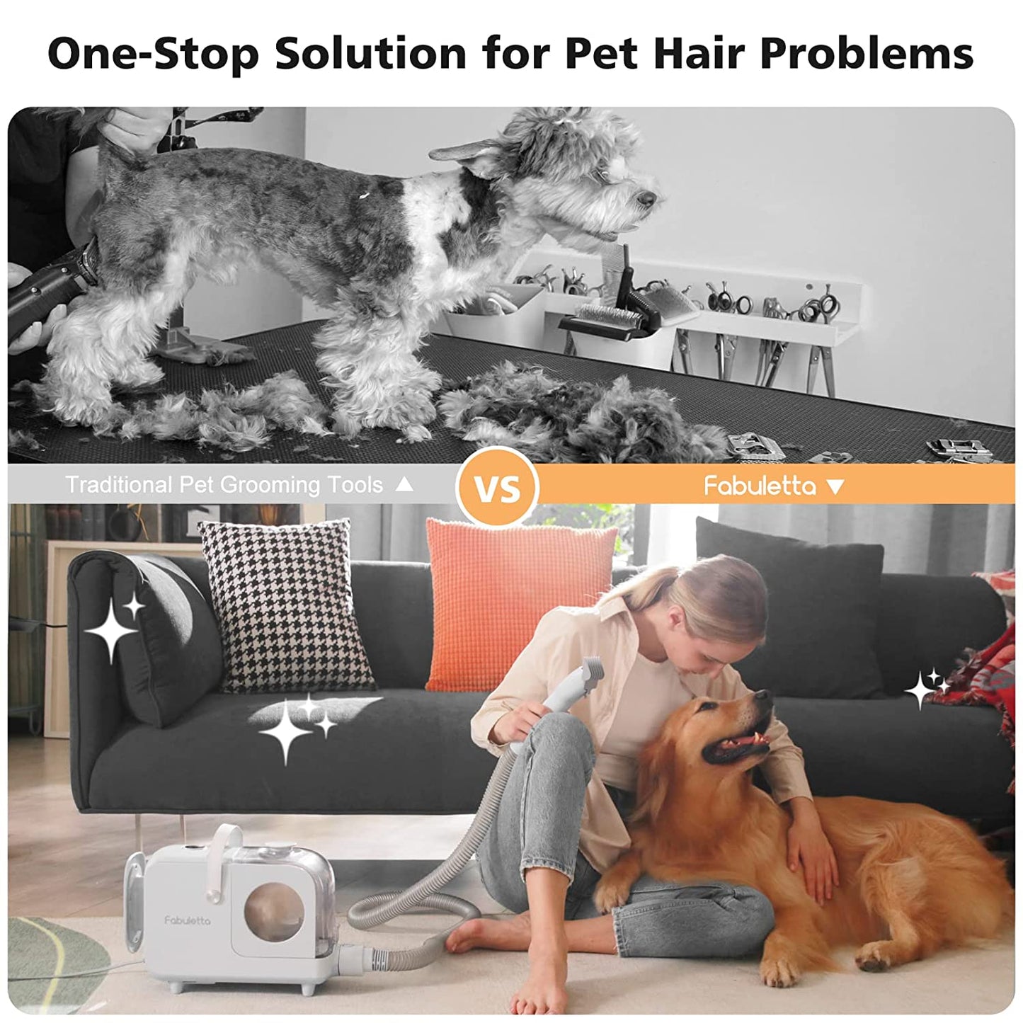 Fabuletta 6-in-1 Professional Pet Grooming Vacuum Kit | FPV001