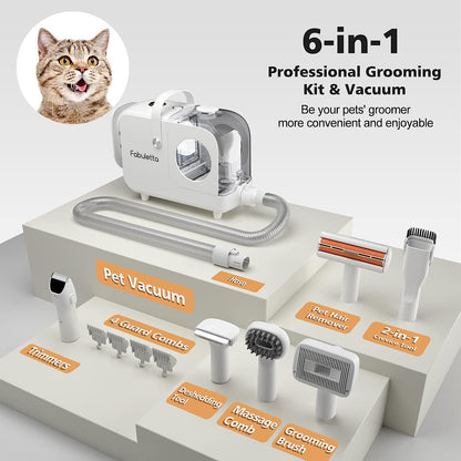 Fabuletta 6-in-1 Professional Pet Grooming Vacuum Kit | FPV001
