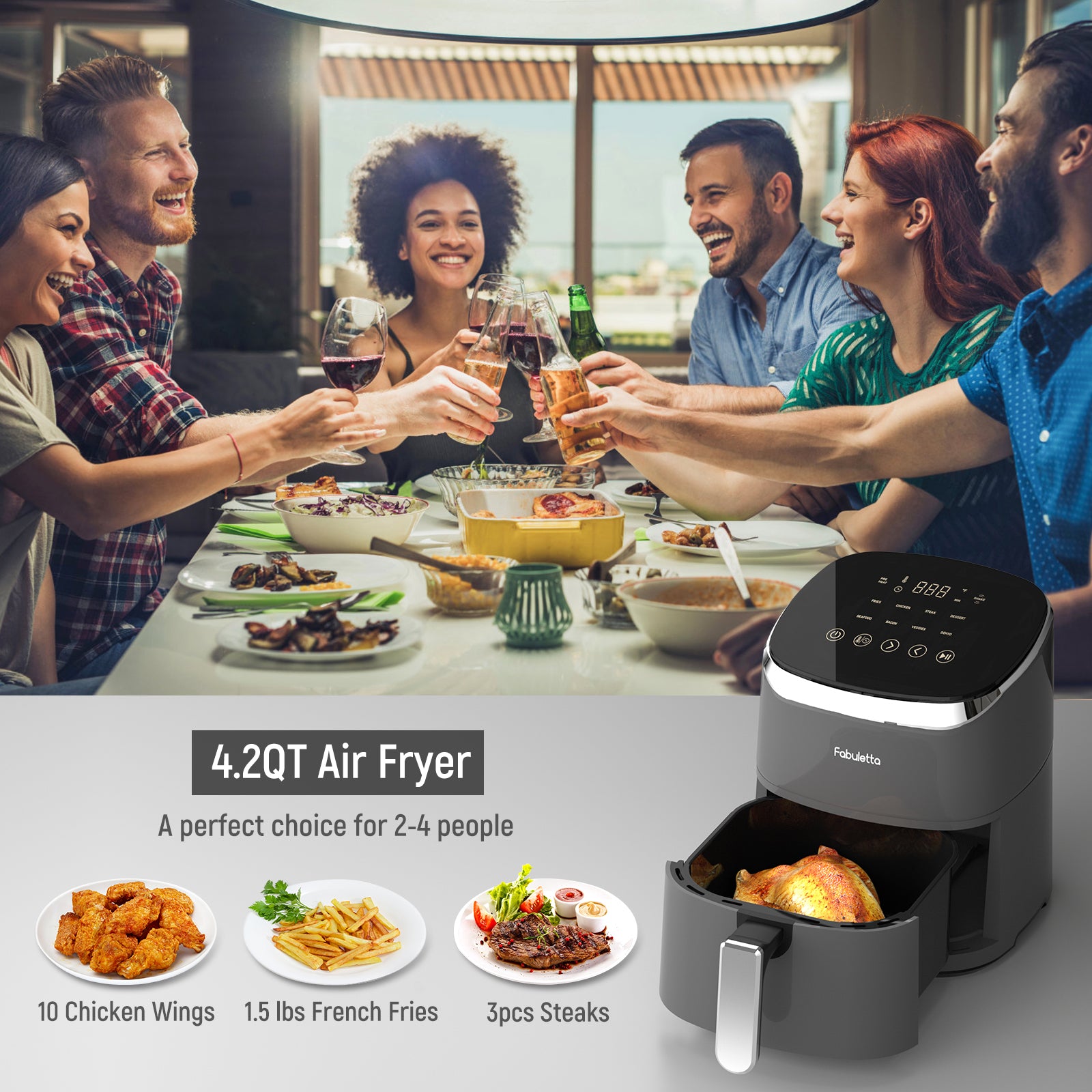The Ultimate Air Fryer Cookbook for Two: Over 150 Easy and Healthy Recipes  Compatible with Your Ninja Foodi Air Fryer COSORI Air Fryer Instant Vortex  (Paperback)