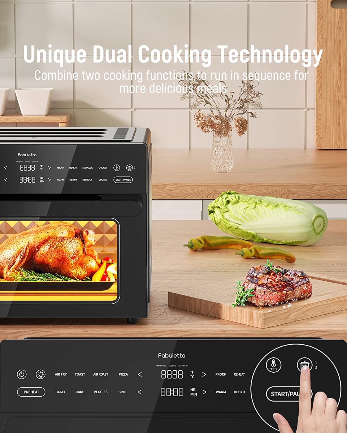 32QT Fabuletta 18-in-1 Air Fryer Toaster Oven